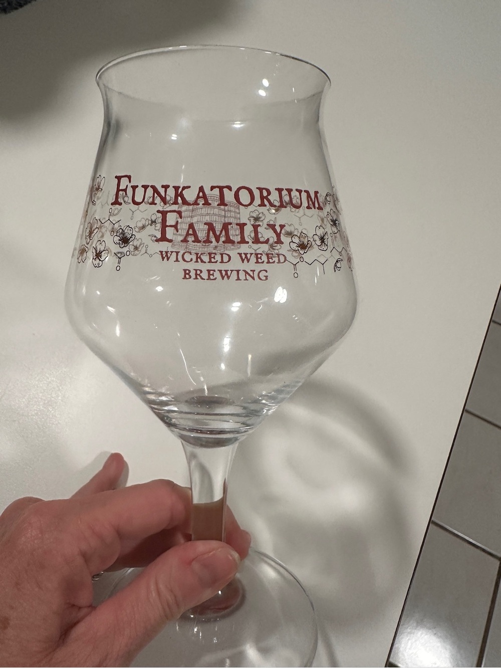 Funkatorium Family Red Logo Stemmed Glass